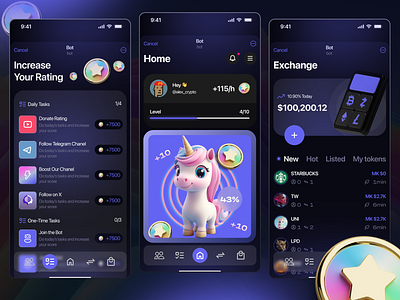 Telegram mini-app | UX/UI 3d app branding graphic design illustration ui uxui