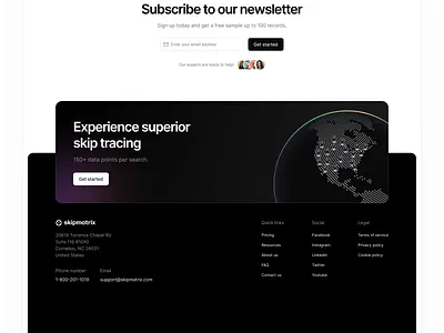 Skipmatrix.com - CTA + Footer call to action clean cta design footer footer design framer framer site framer website minimal modern ui ux web design website website design