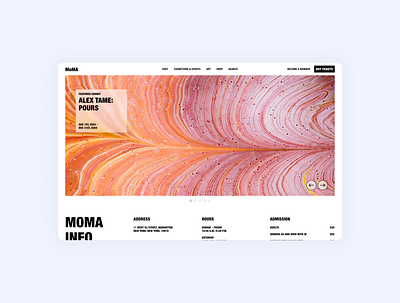 MoMa Museum Site Redesign brutalism carousel museum product design web design