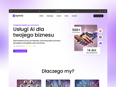 Synvio AI Agency Web design ai branding design ui ux web design website