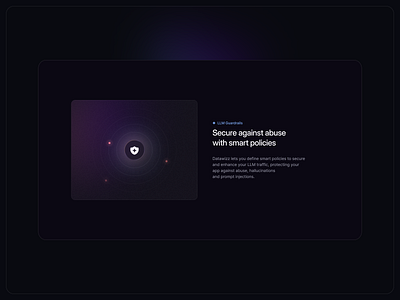 Datawizz.ai - LLM Guardrails ai ai startup ai website clean design framer framer design framer site framer website minimal modern ui ux web design website website design