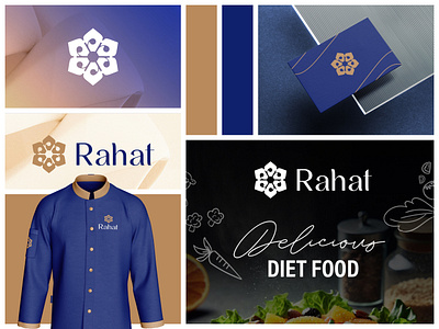 Rahat - Luxurious Logo and Branding for a Hospitality Venture brand identity design branding cafe branding design graphic design hotel branding logo logo design logo mark luxury branding visual identity