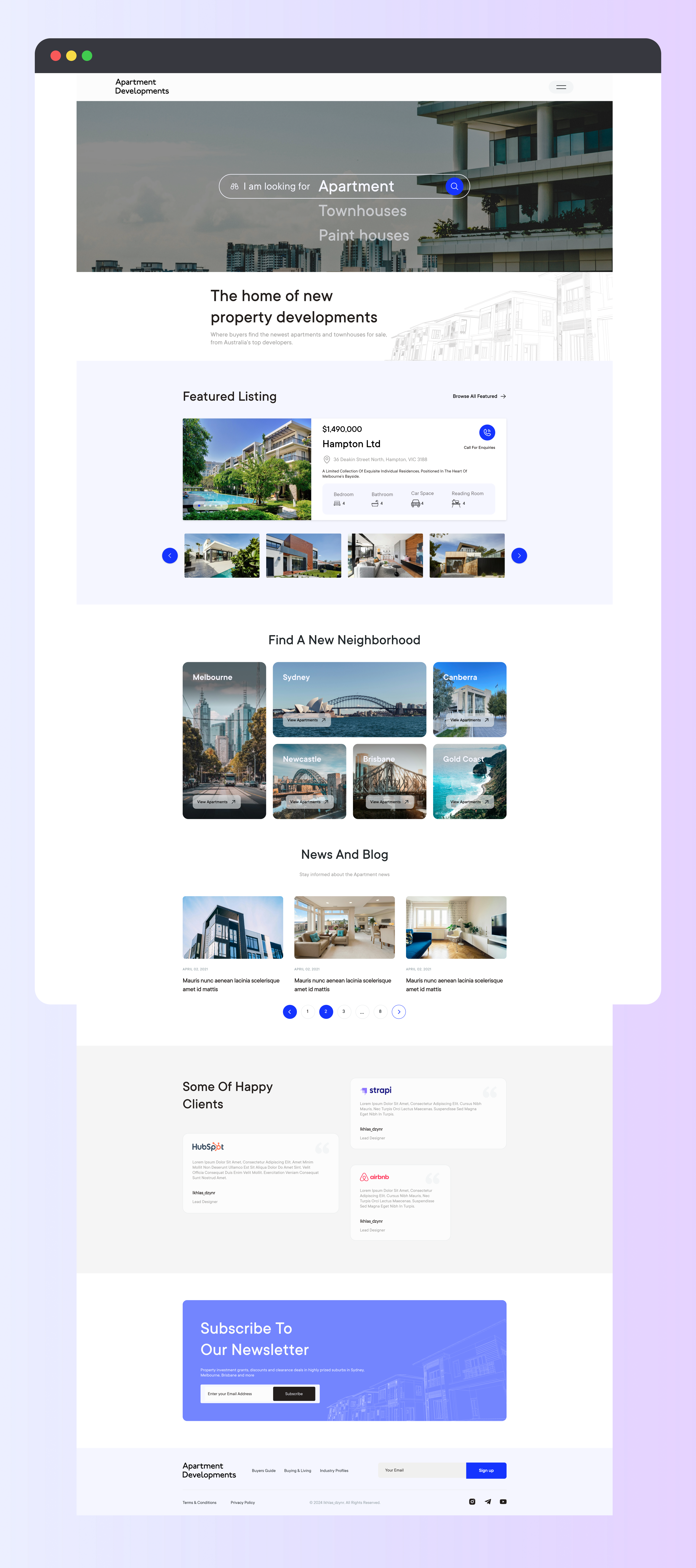 Example of Landing Page Design Services Using Figma