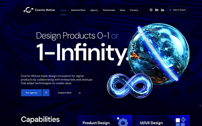 CosmicMotive.com Site Preview branding design illustration mobile motion graphics product ui ui design ux web web design