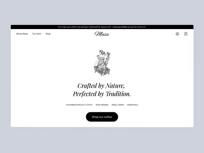 Musa Coffee Ecommerce UI animated coffee ecommerce microinteractions ui ux