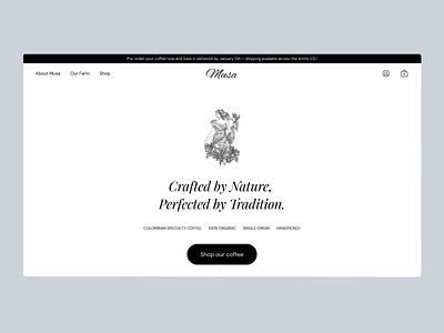 Musa Coffee Ecommerce UI animated coffee ecommerce microinteractions ui ux