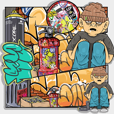 Graffiti Wall animation design graffiti graphic design illustration photoshop vector