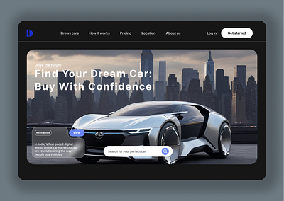 Car Dealership Website HERO section Design car dealership design hero section ui uiux ux