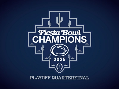 PENN STATE NITTANY LIONS 2025 FIESTA BOWL CHAMPIONS - Logo Conc. cfp college football fiesta bowl football lions matt harvey nittany lions penn state playoffs