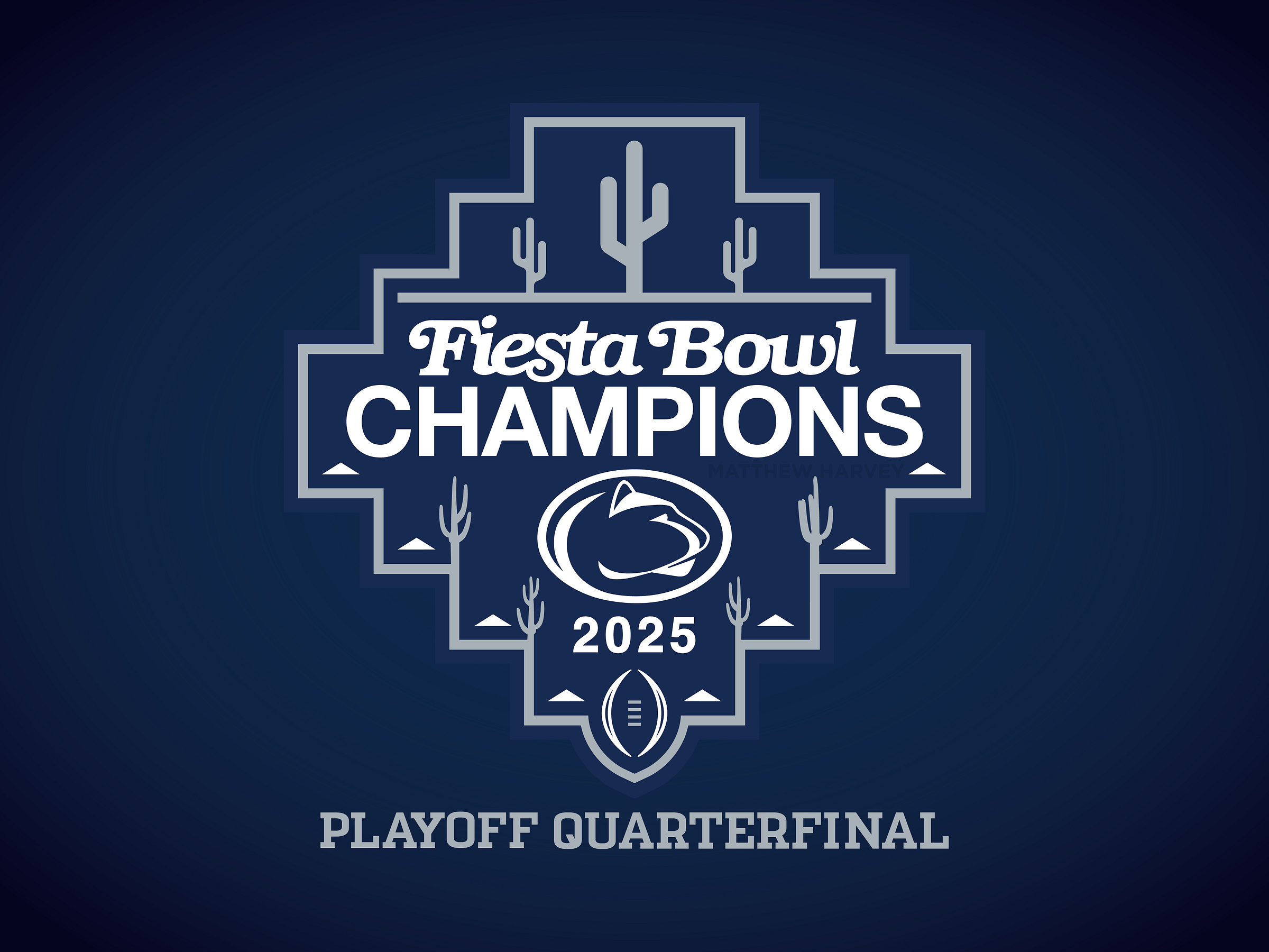 PENN STATE NITTANY LIONS 2025 FIESTA BOWL CHAMPIONS Logo Conc. by