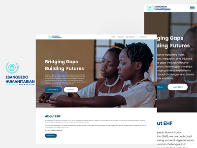 Esangbedo Humanitarian Foundation (EHF) Website figma product design prototype ui uiux user interface web design wireframing