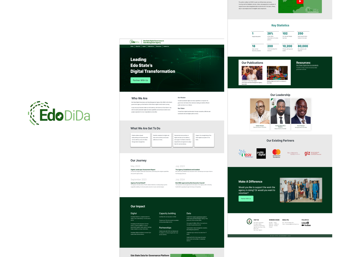 Edo State Digital Governance and Data Management Agency Website figma product design ui uiux user interface web design