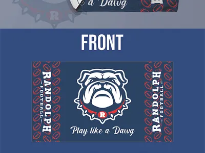 randolph football branding graphic design logo print