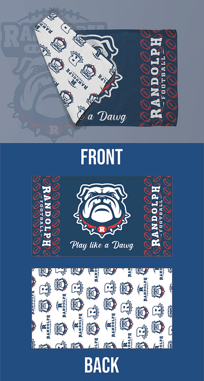 randolph football branding graphic design logo print