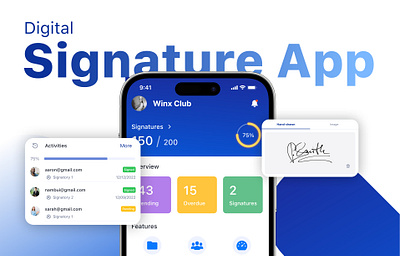 Digital Signature App product ui ux