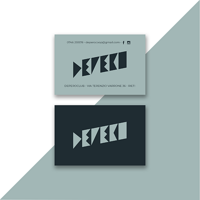 Depero Business Cards branding graphic design