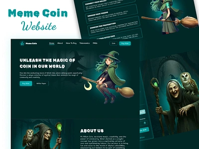 Meme Coin Landing Page branding design figma graphic design illustration logo prototyping ui ui ux web app