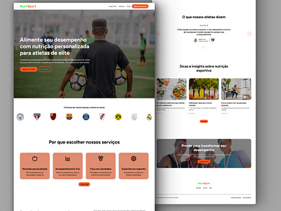 Website para Nutricionista Esportivo bussiness calm clean design figma health healthcare minimalism minimalist modern nutricionist ui ux webdesign website