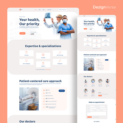 Beautiful, Clean and Minimal Healthcare Website Design healthcare healthcare designer healthcare web designer ui web design webiste designer website design