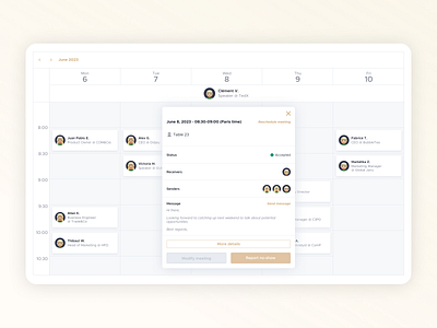 🗓️ UI Component – Calendar Design calendarui datepicker eventscheduler meetingapp productdesign uicomponent