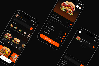 Burger trip App & UI Design app burger trip graphic design ui uicolor uidesign ux