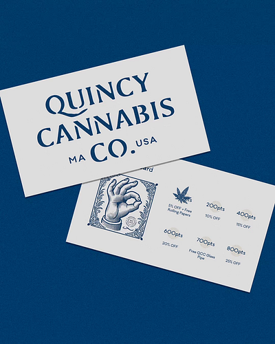 Quincy Cannabis Co Branding branding cannabis custom design massachusetts quincy type typography