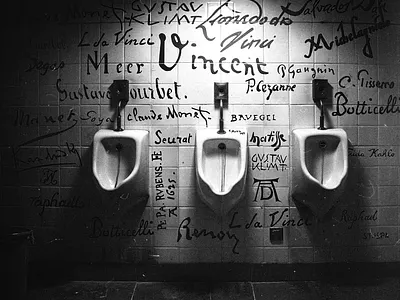Urinals art artists tag tagging urinal