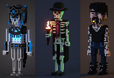 Volex Characters 3d voxel