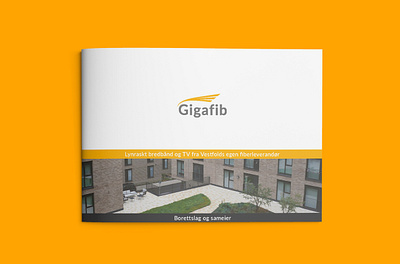 Information brochure for Gigafib branding copy design graphic design layout typography