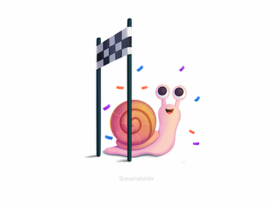 Celebrate Small Wins caracol cartoon character children cute design illustration kidlitart kids lumaca mexico snail victory vittoria win