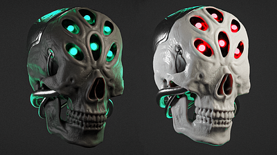 CyberSkull - 3D Art 3d