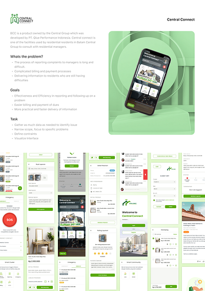 Central Connect - UI UX App app design monitoring ui ux