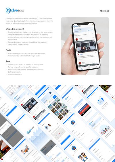 Qlue App - UI UX application design social media ui ux