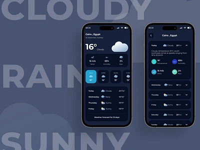 Weather Forecast App app design figma mobile app ui ux weather