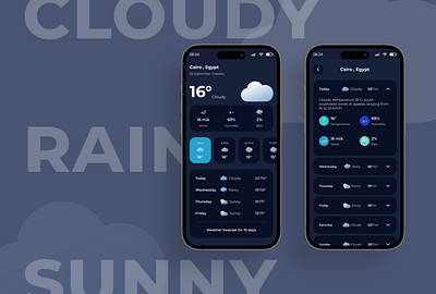 Weather Forecast App app design figma mobile app ui ux weather