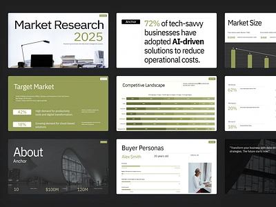 Market Research Presentation branding design graphic design illustration logo presentation typography ui ux vector