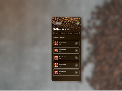 Coffee Beans Shop coffee graphic design product design ui ui design user interface ux ux ui