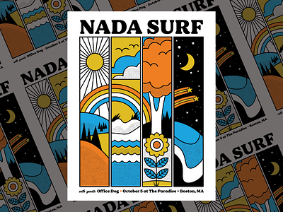 Nada Surf Poster / Boston, MA 2024 concert poster design gig poster graphic design illustration poster art poster design typography vector