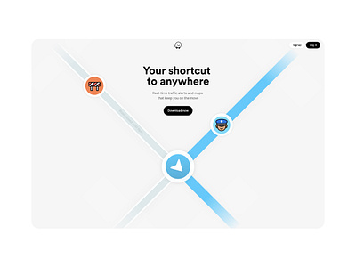 Waze hero redesign concept bold branding car design graphic design minimal navigation transport typography ui waze website