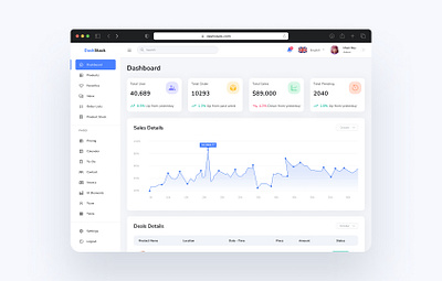 DashStack – Comprehensive Dashboard Design blue ui dashboard dashboardui saas dashboard ui design ux design