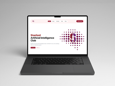 Stanford AI Club Website Design ai club ai ui ux saas tool stanford stanford ai club stanford university ui ux ai design