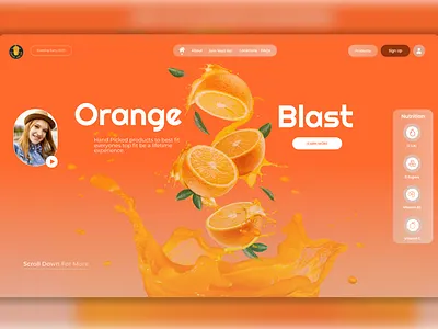 Drinks and Sip Landing Page design figma illustration landing landing page logo template ui website