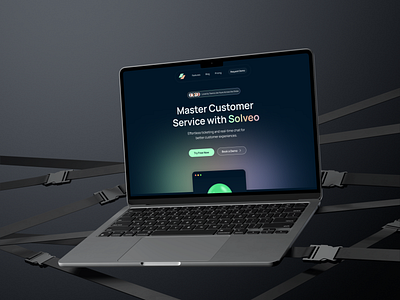 Solveo - SaaS Landing Page ai clean dark dark mode design landing landing page landingpage saas saas website ui ux web web design website