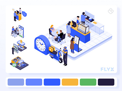 Order Management System Isometric Illustration 3d colorful design graphic design illustration isometric