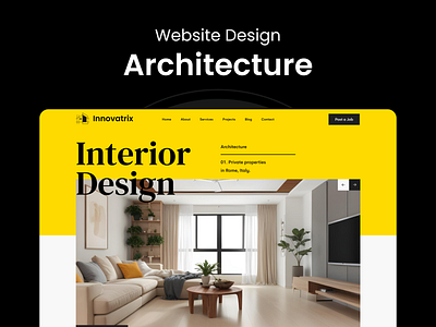 Architect website UI design architect website ui design creativity cretaive cretaive design design hot product interior design minimal design mockup ui ui design uiux ux web ui website