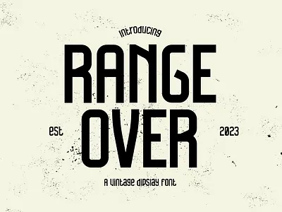 Range Over – Vintage Modern Font branding classic display font font gaming movie poster vintage youtube