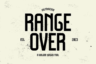 Range Over – Vintage Modern Font branding classic display font font gaming movie poster vintage youtube