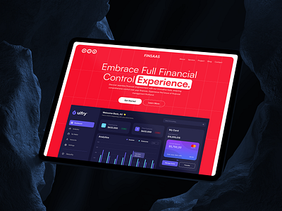 FINSAAS - Fintech Landing Page Design animation branding clean designer finance fintech landingpage minimalist modern clean modern clean motion graphics saas saas ui design ui ux start up transaction transaction currency ui ux wallet