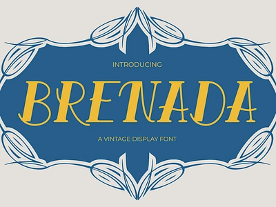 Brenada – Vintage Font branding classic classy design display font elegance font gaming luxury poster vintage youtube