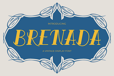 Brenada – Vintage Font branding classic classy design display font elegance font gaming luxury poster vintage youtube